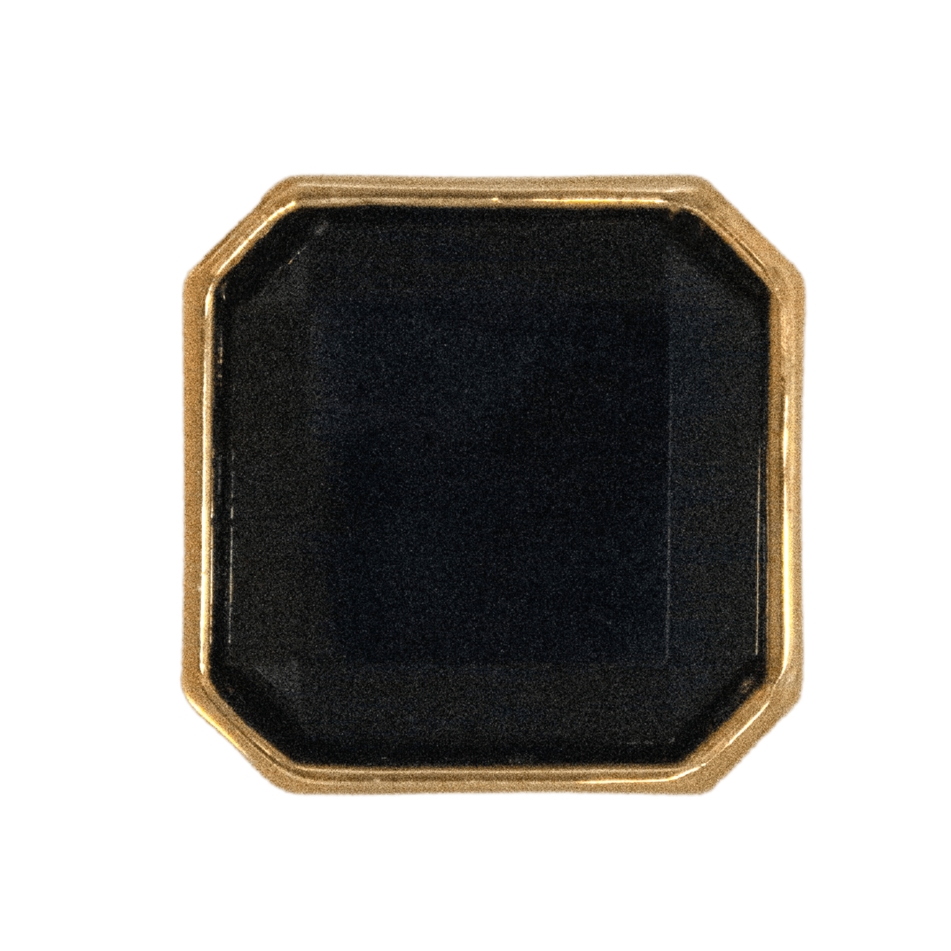 50% Recycled Brass, 50% Recycled Glass with 14k gold vacuum plated buttons