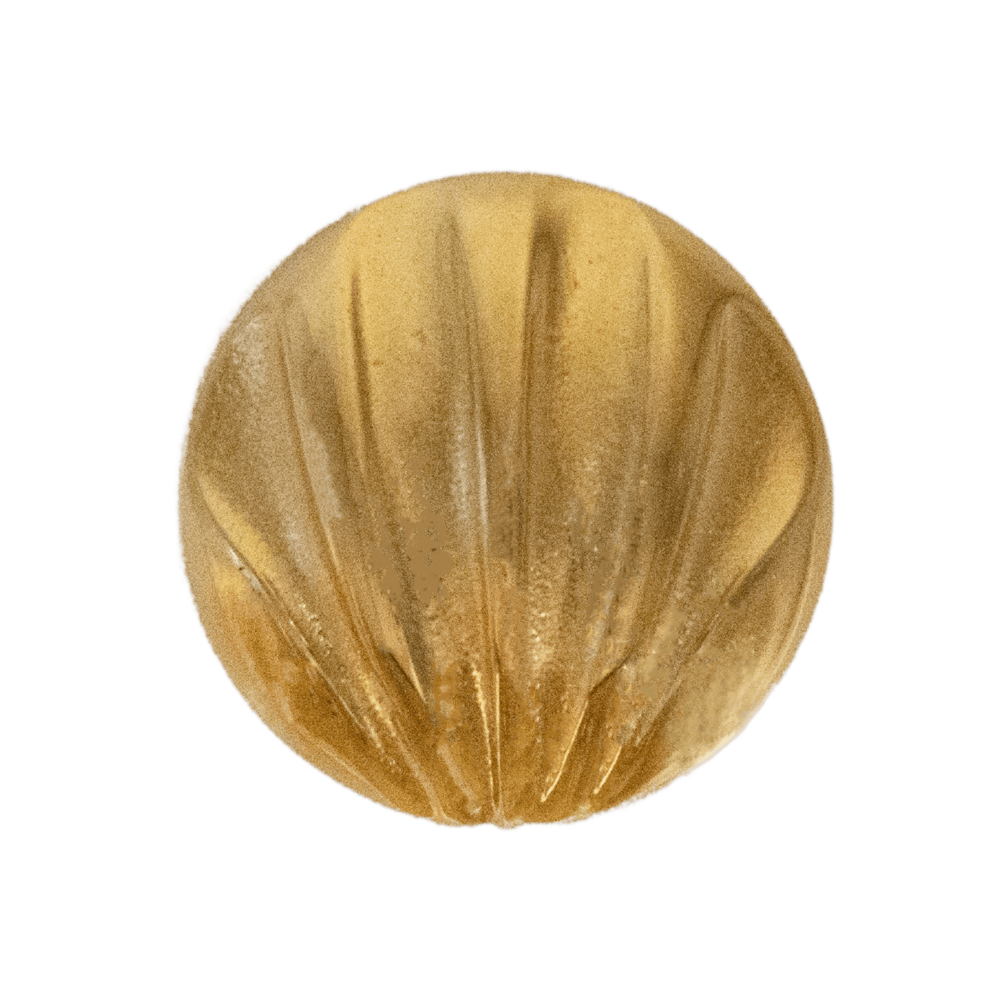 100% Recycled Brass with 14k gold vacuum plated button