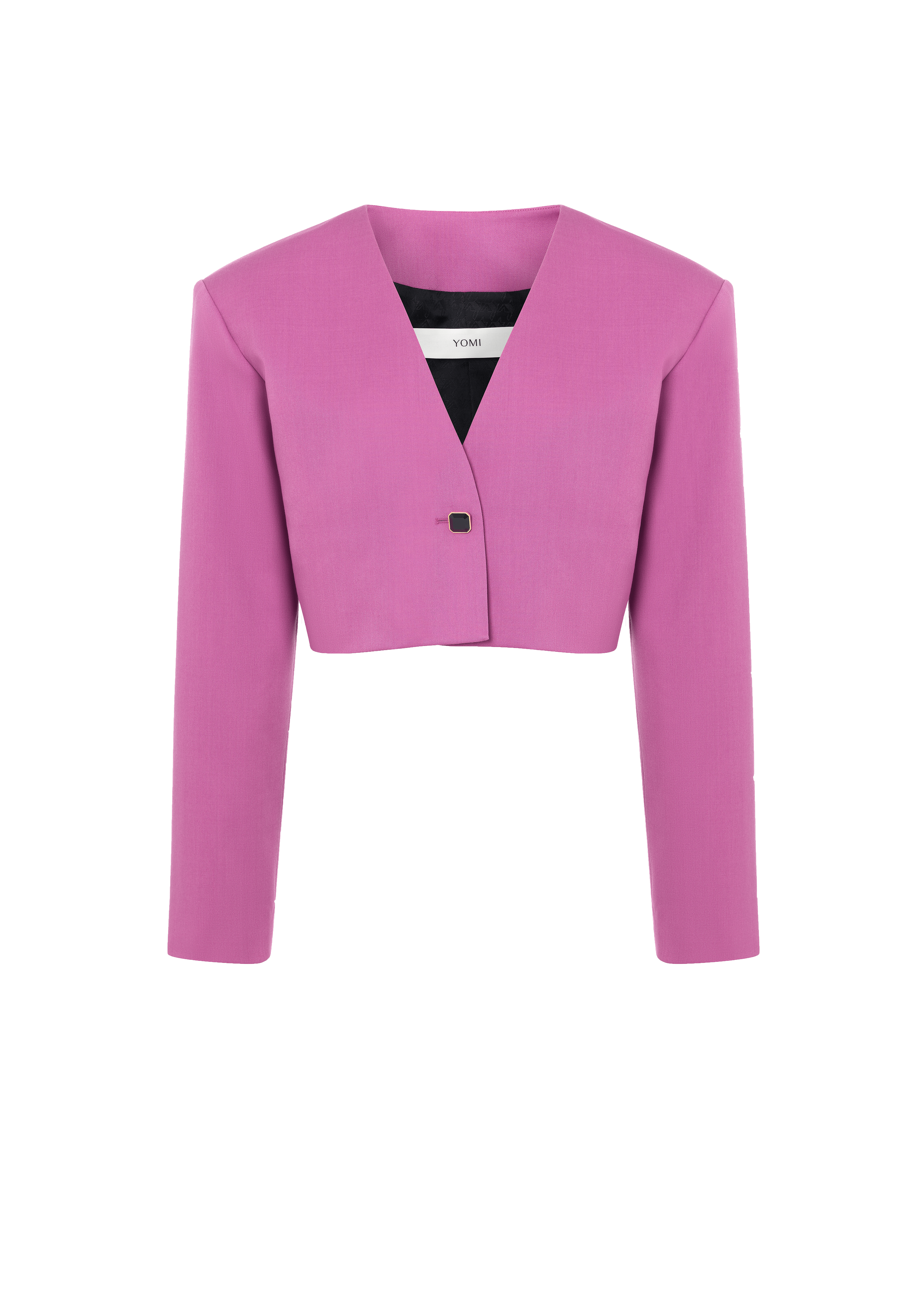 Pink Cropped Boxy Blazer