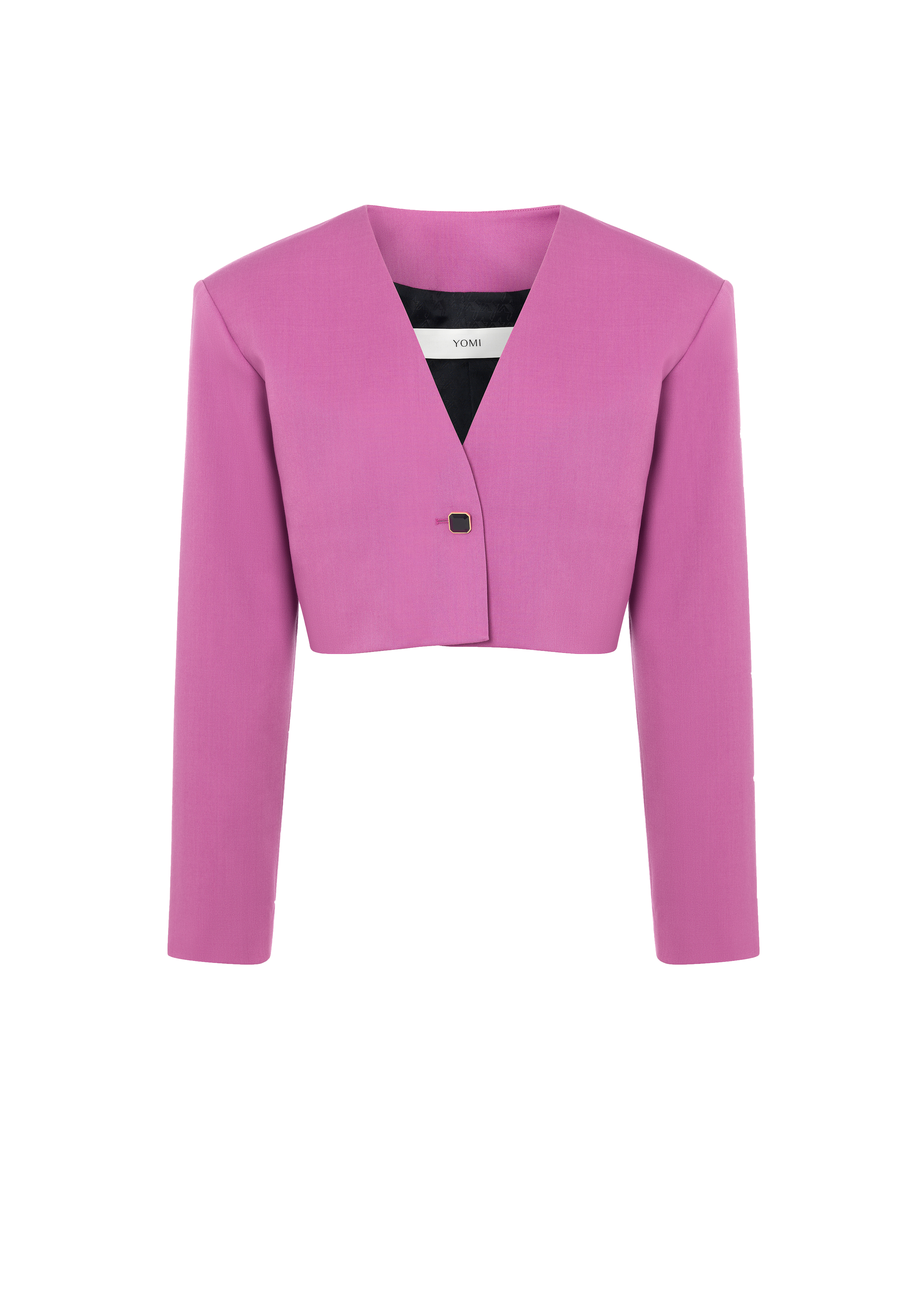 Pink Cropped Boxy Blazer